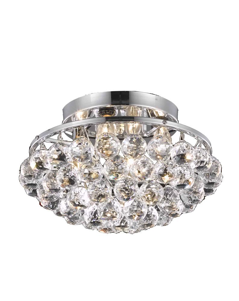 Elegant Furniture & Lighting - Corona 4 light Chrome Flush Mount Clear Royal Cut Crystal - V9805F14C/RC veiw 1