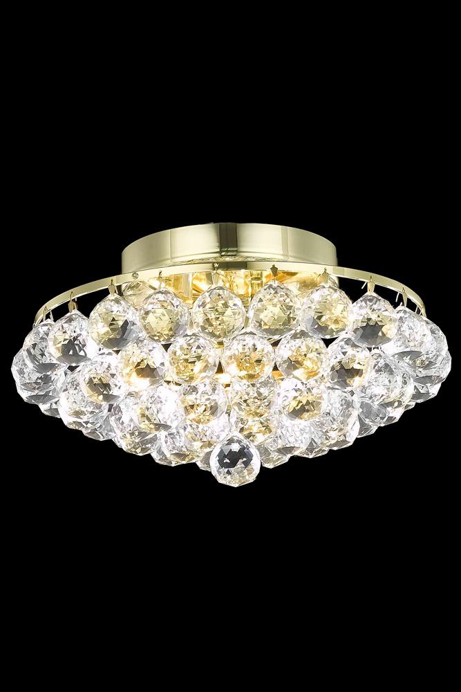 Elegant Furniture & Lighting - Corona 4 light Chrome Flush Mount Clear Royal Cut Crystal - V9805F14G/RC veiw 1