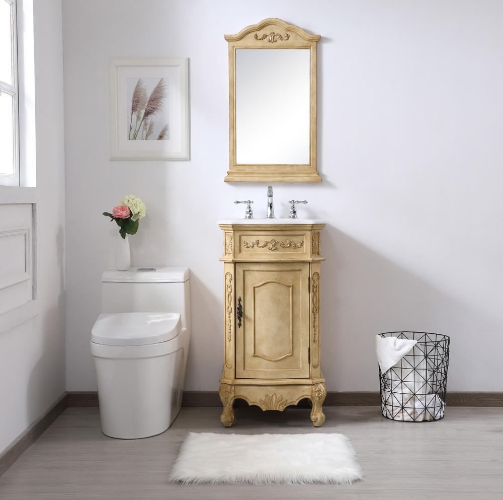 Elegant Furniture & Lighting - Danville 24 inch Single Bathroom vanity in Antique Beige with ivory white engineered marble - VF10119AB-VW veiw 8