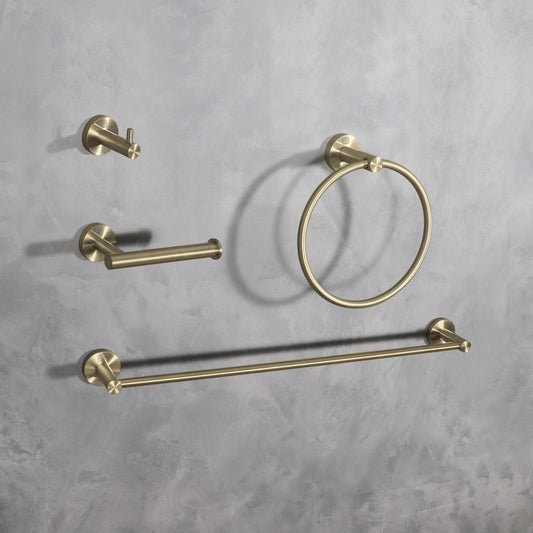 Elegant Furniture & Lighting - Freya 4-Piece Bathroom Hardware Set in Brushed Gold - HWB-11S4BGD view 2