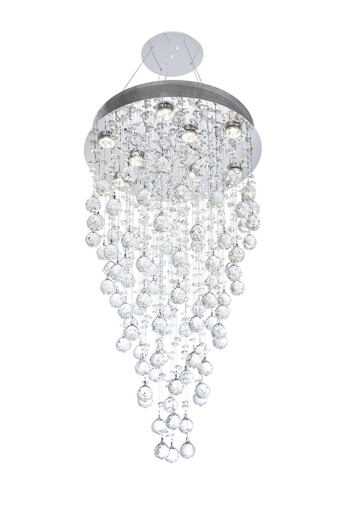 Elegant Furniture & Lighting - Galaxy 9 light Chrome Chandelier Clear Royal Cut Crystal - V2006D20C/RC veiw 1