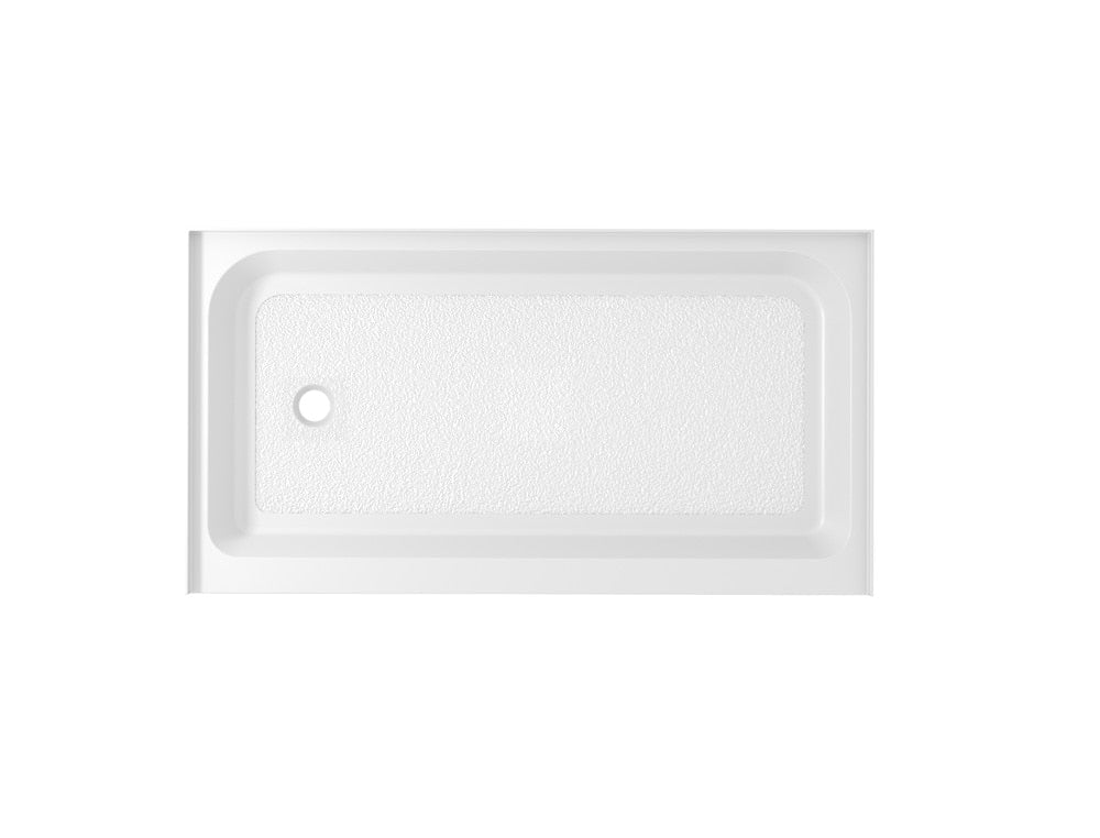 Elegant Furniture & Lighting - Laredo 60x36 inch Single threshold shower tray left drain in glossy white - STY01-L6036 view 1