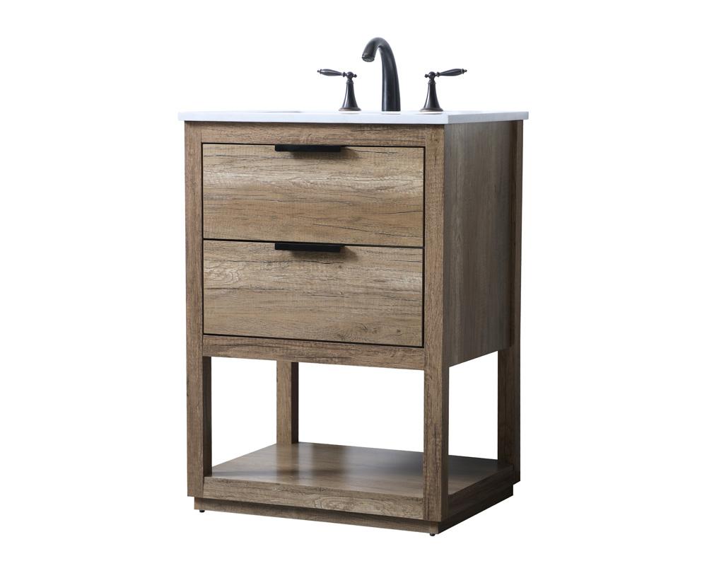 Elegant Furniture & Lighting - Larkin 24 Inch SIngle Bathroom Vanity In Natural Oak - VF19224NT veiw 8