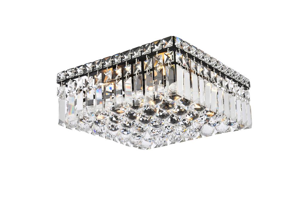Elegant Furniture & Lighting - Maxime 12 inch black flush mount - V2032F12BK/RC veiw 1