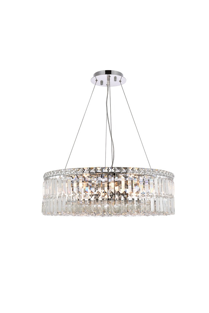 Elegant Furniture & Lighting - Maxime 12 light Chrome Chandelier Clear Royal Cut Crystal - V2030D24C/RC veiw 1