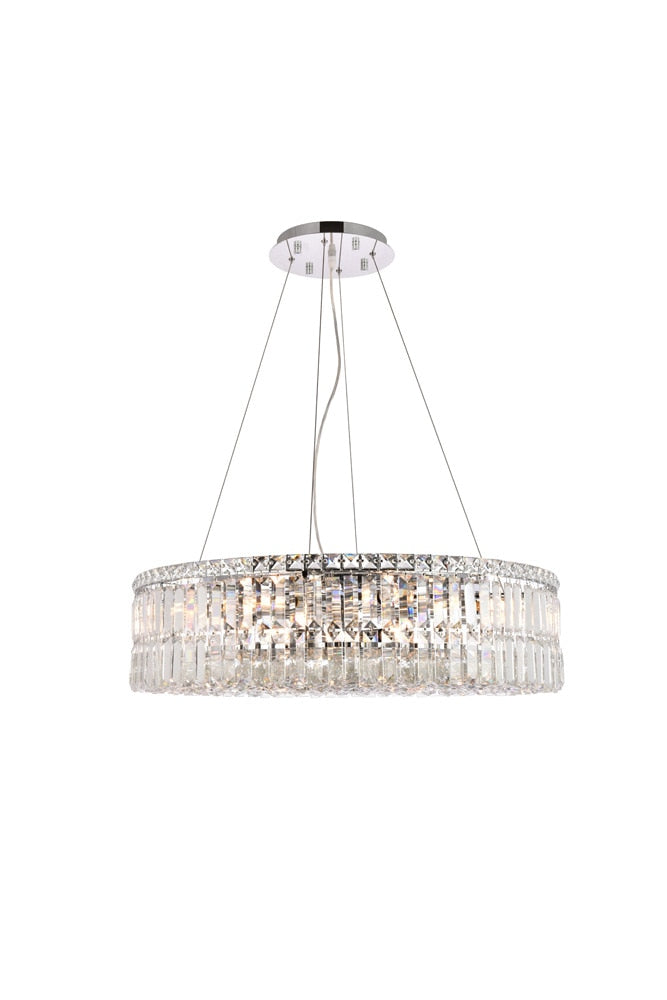 Elegant Furniture & Lighting - Maxime 12 light Chrome Chandelier Clear Royal Cut Crystal - V2030D28C/RC veiw 1