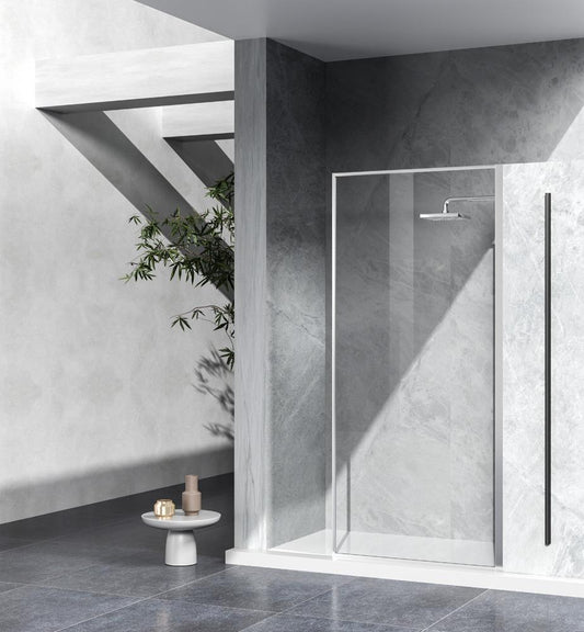 Elegant Furniture & Lighting - Melbourne Fixed framed shower door 35 x 76 Polished Chrome - SD188-3576PCH veiw 2