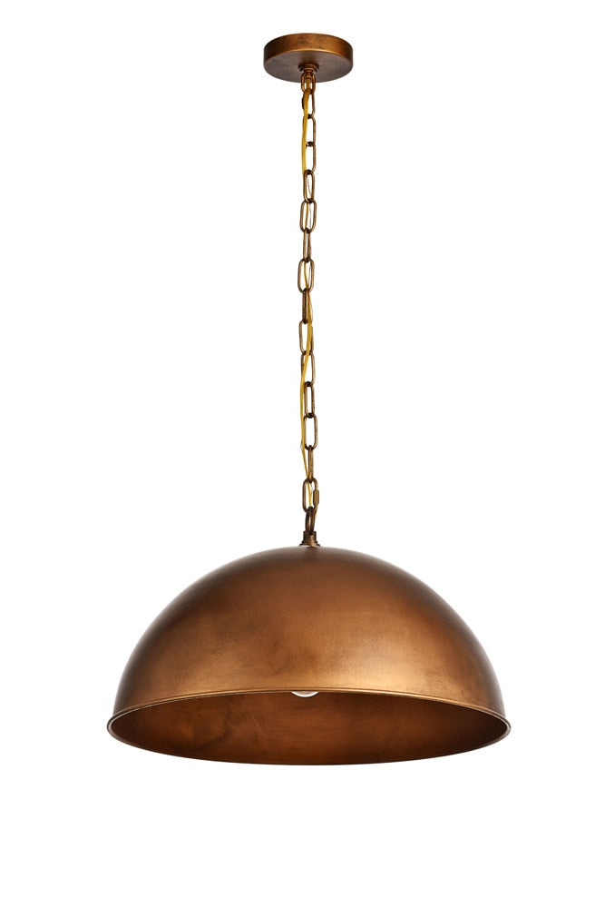 Elegant Furniture & Lighting - Merce Pendant D20 H12.75 Lt:1 Manual Brass Finish - LD6013D20BR veiw 1