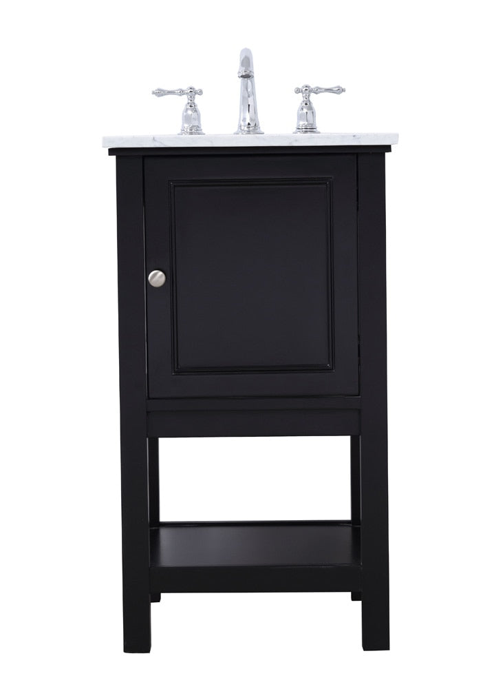 Elegant Furniture & Lighting - Metropolis 19 in. Single bathroom vanity set in Black - VF27019BK veiw 1