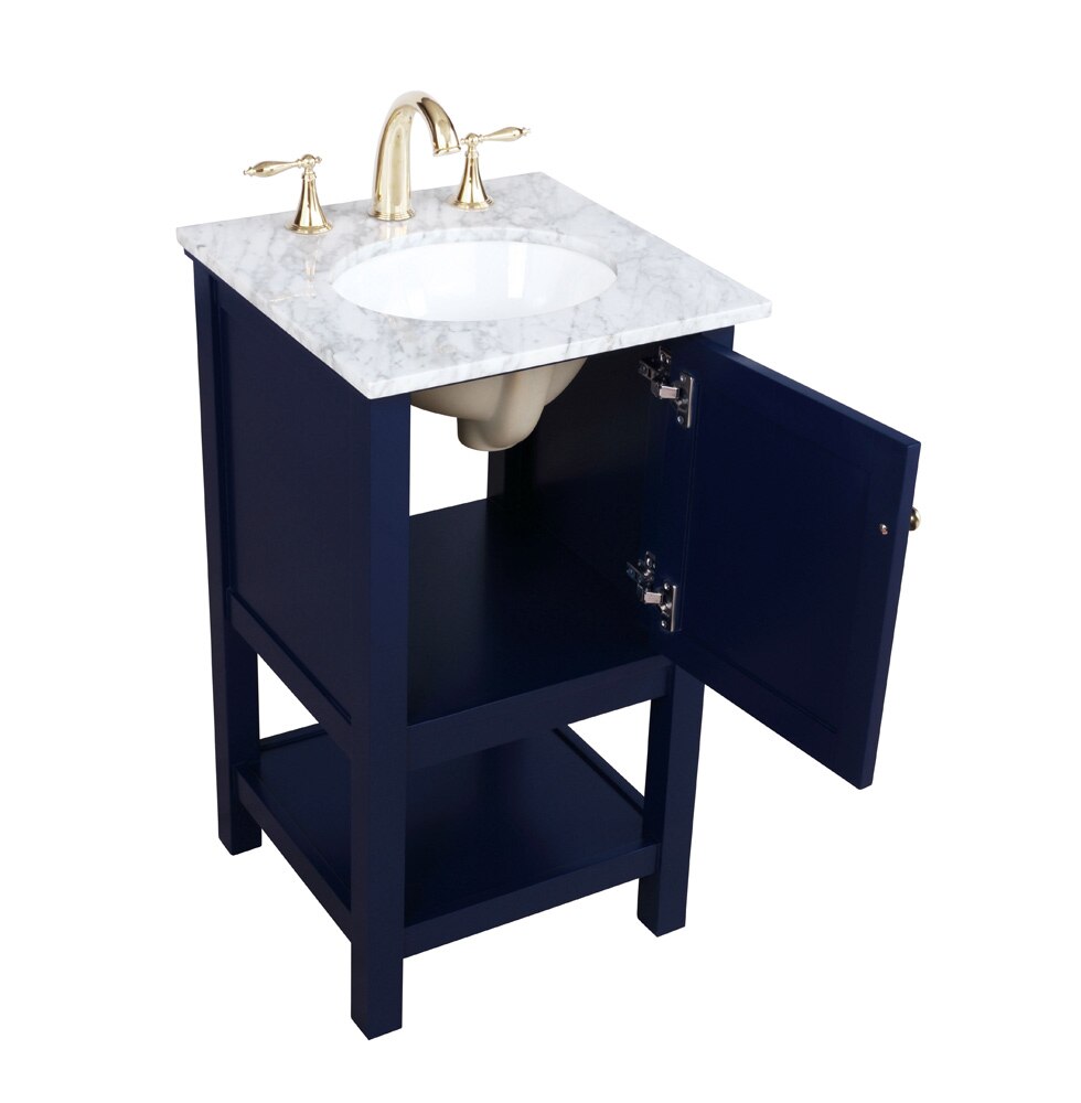 Elegant Furniture & Lighting - Metropolis 19 inch Single bathroom vanity in Blue - VF27019BL veiw 16