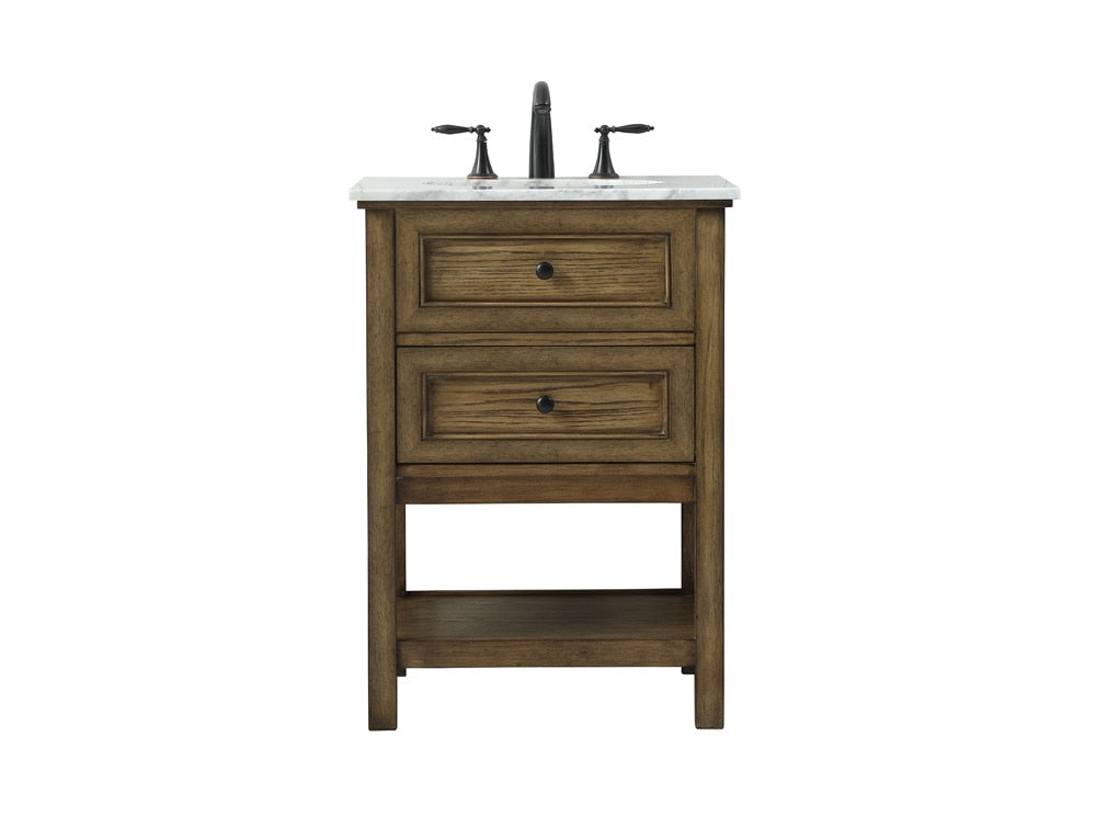 Elegant Furniture & Lighting - Metropolis 24 inch Single bathroom vanity in driftwood - VF27024DW veiw 1