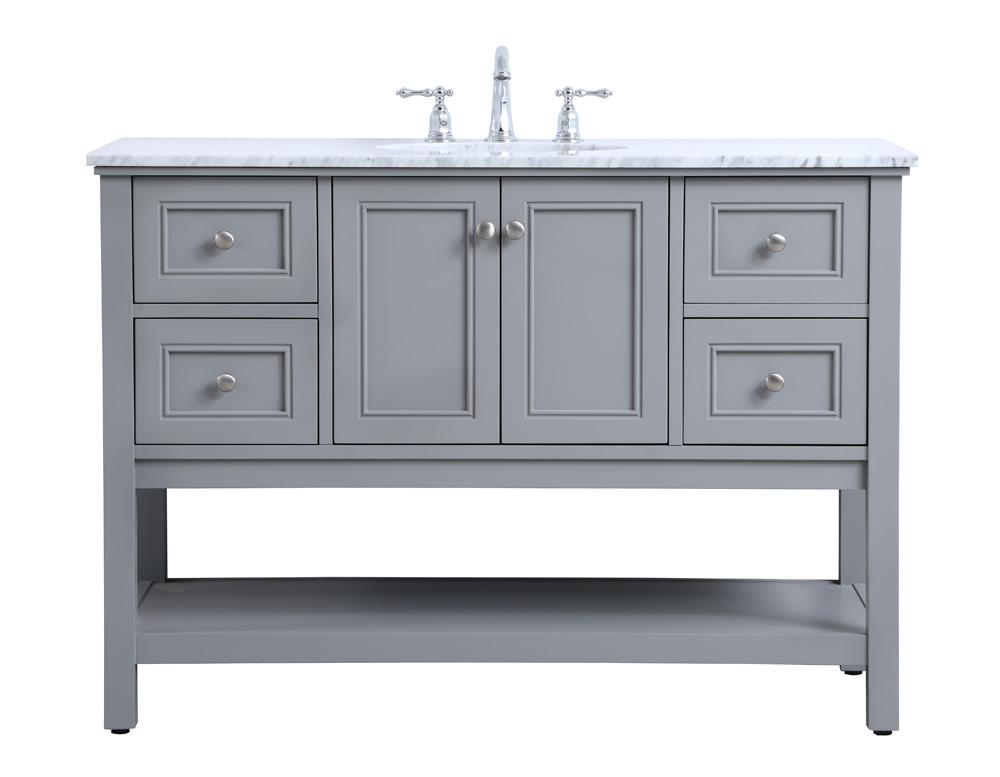 Elegant Furniture & Lighting - Metropolis 48 in. Single bathroom vanity set in Grey - VF27048GR veiw 1