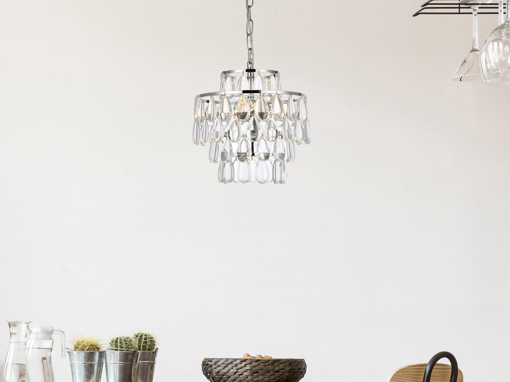 Elegant Furniture & Lighting - Mila 12 inch pendant in chrome - 1102D12C veiw 1