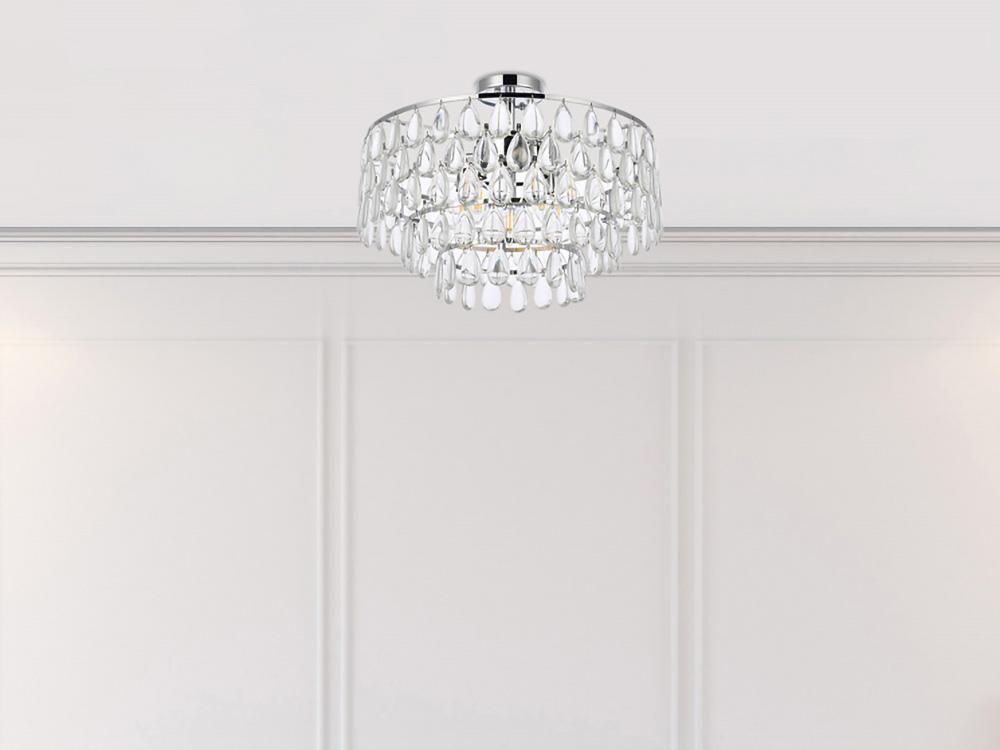 Elegant Furniture & Lighting - Mila 20 inch flush mount in chrome - 1103F20C veiw 1