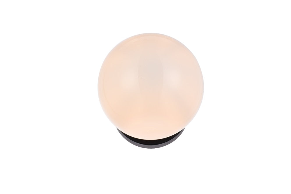 Elegant Furniture & Lighting - Mimi six inch dual flush mount and bath sconce in black with frosted glass - LD2451BK veiw 1
