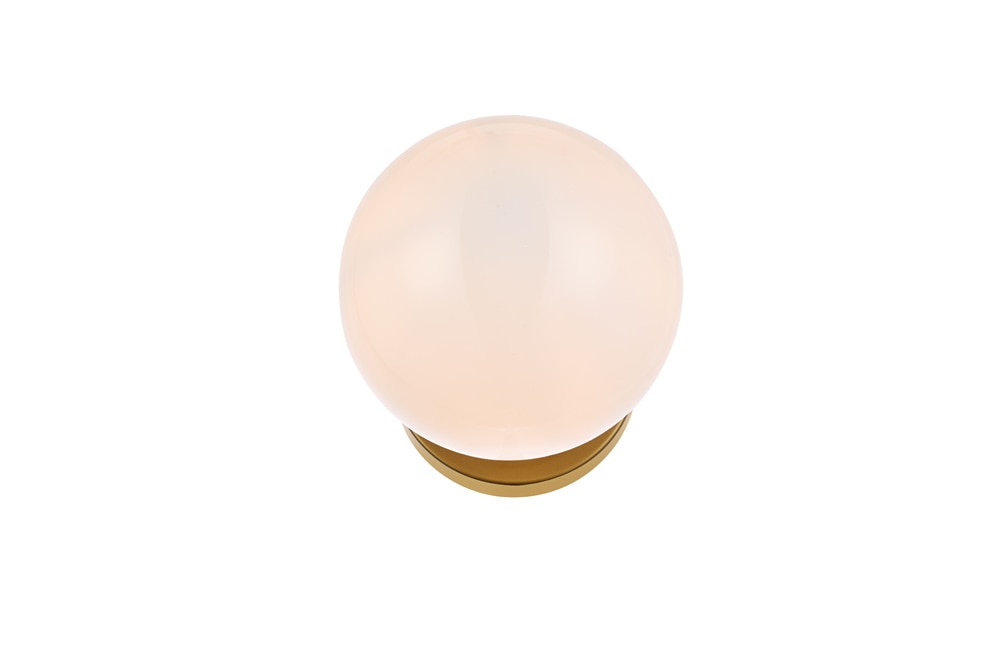 Elegant Furniture & Lighting - Mimi six inch dual flush mount and bath sconce in brass with frosted glass - LD2451BR veiw 1