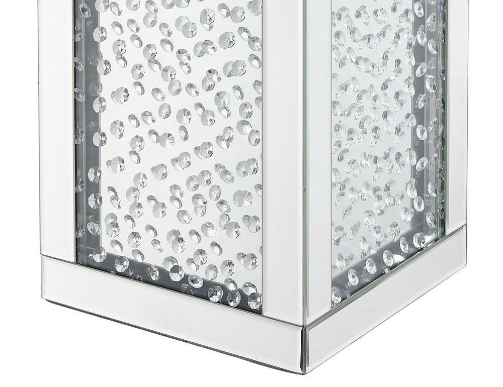 Elegant Furniture & Lighting - Modern 12 inch Crystal End table in Clear Mirror Finish - MF91016 veiw 8