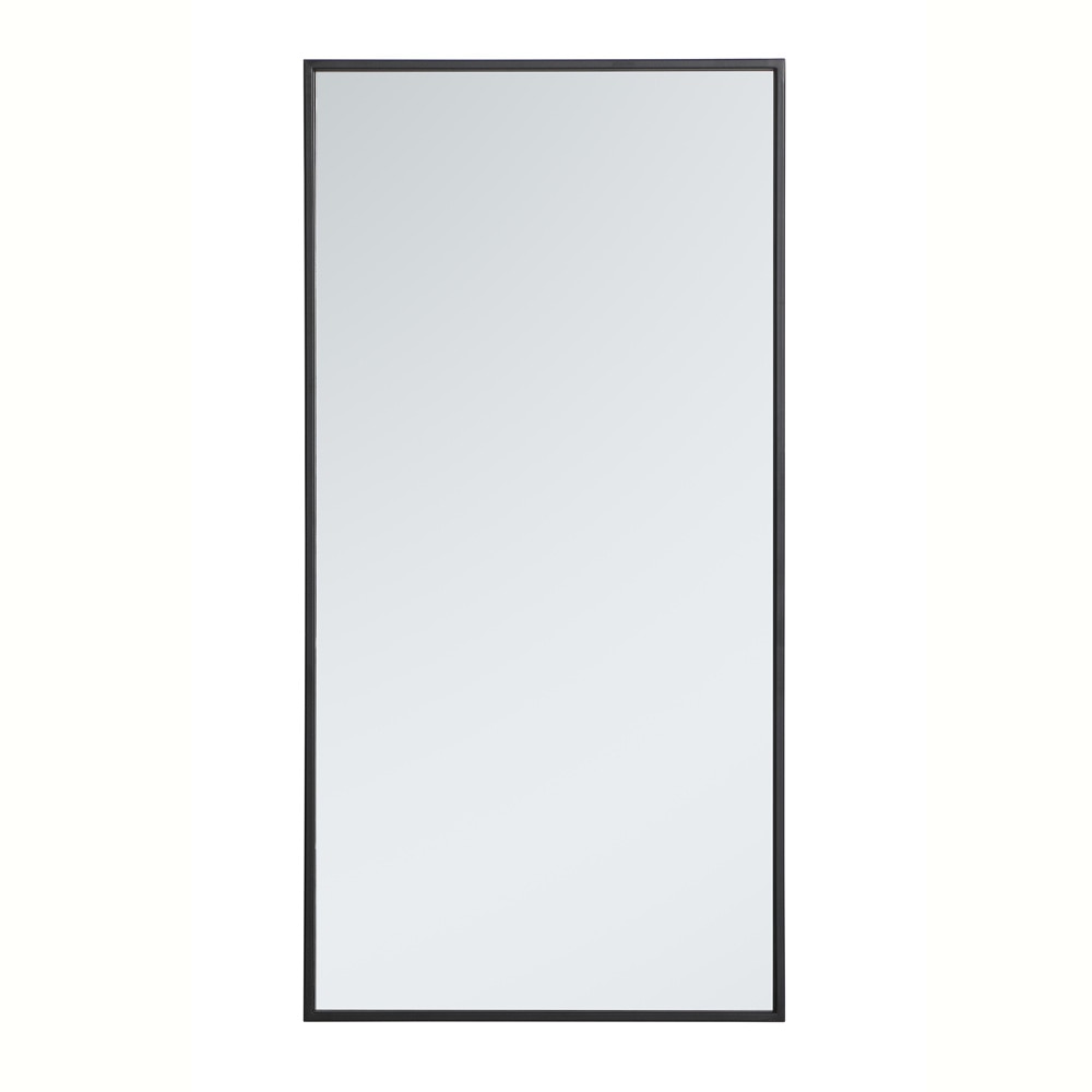 Elegant Furniture & Lighting - Monet Metal frame rectangle mirror 18 inch in Black - MR41836BK veiw 1