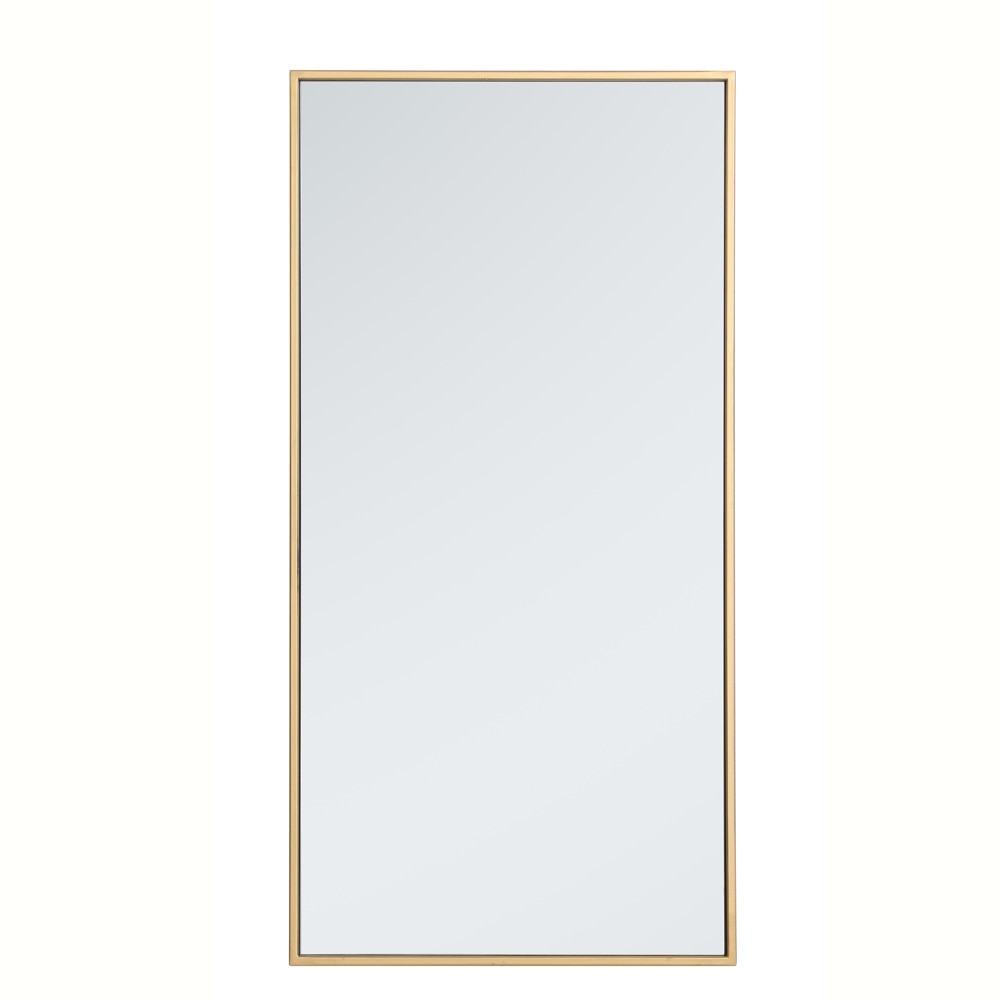 Elegant Furniture & Lighting - Monet Metal frame rectangle mirror 18 inch in Brass - MR41836BR veiw 1