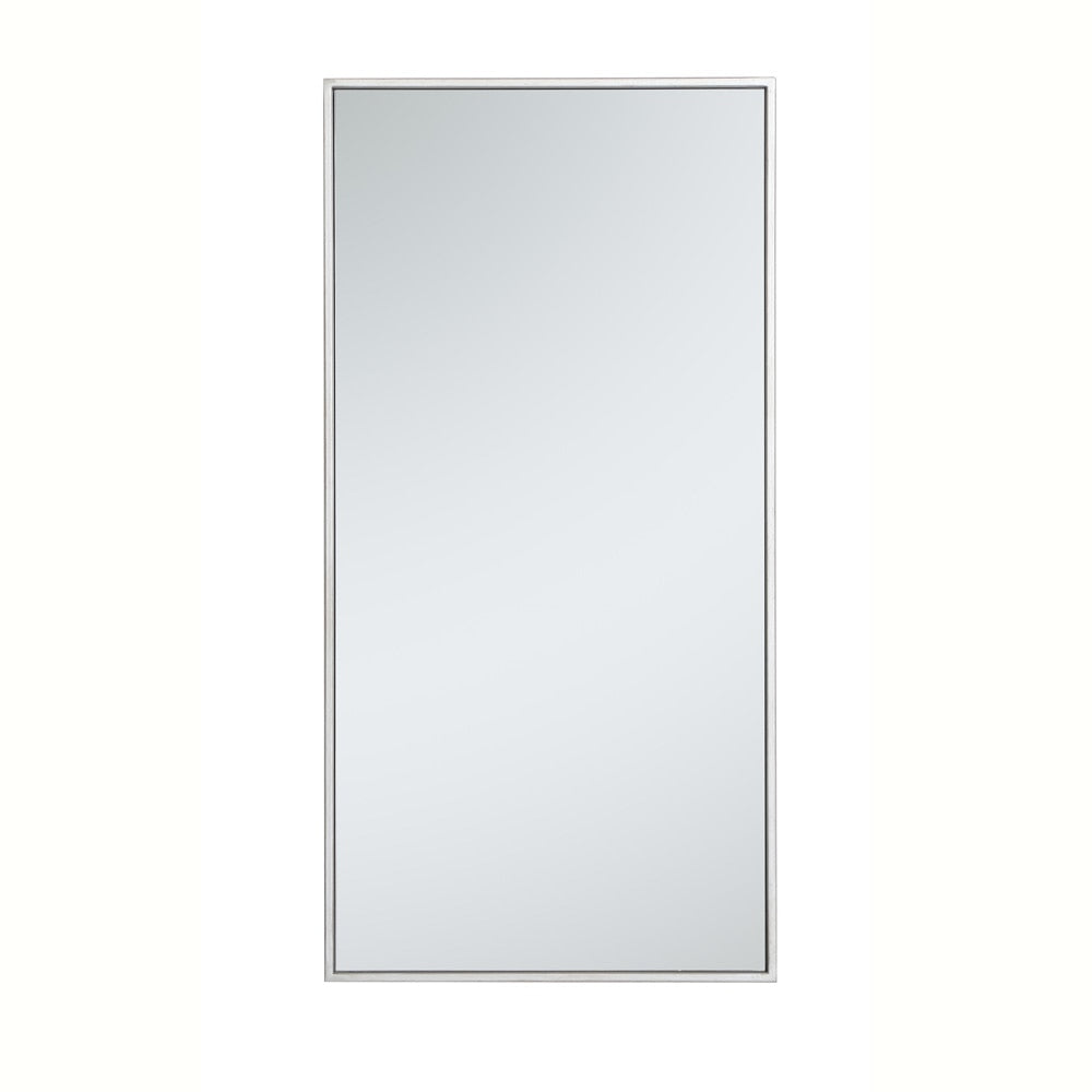 Elegant Furniture & Lighting - Monet Metal frame rectangle mirror 18 inch in silver - MR41836S veiw 1