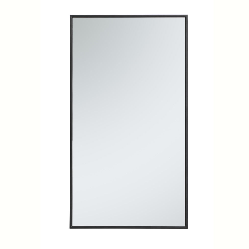 Elegant Furniture & Lighting - Monet Metal frame rectangle mirror 20 inch in Black - MR42036BK veiw 1