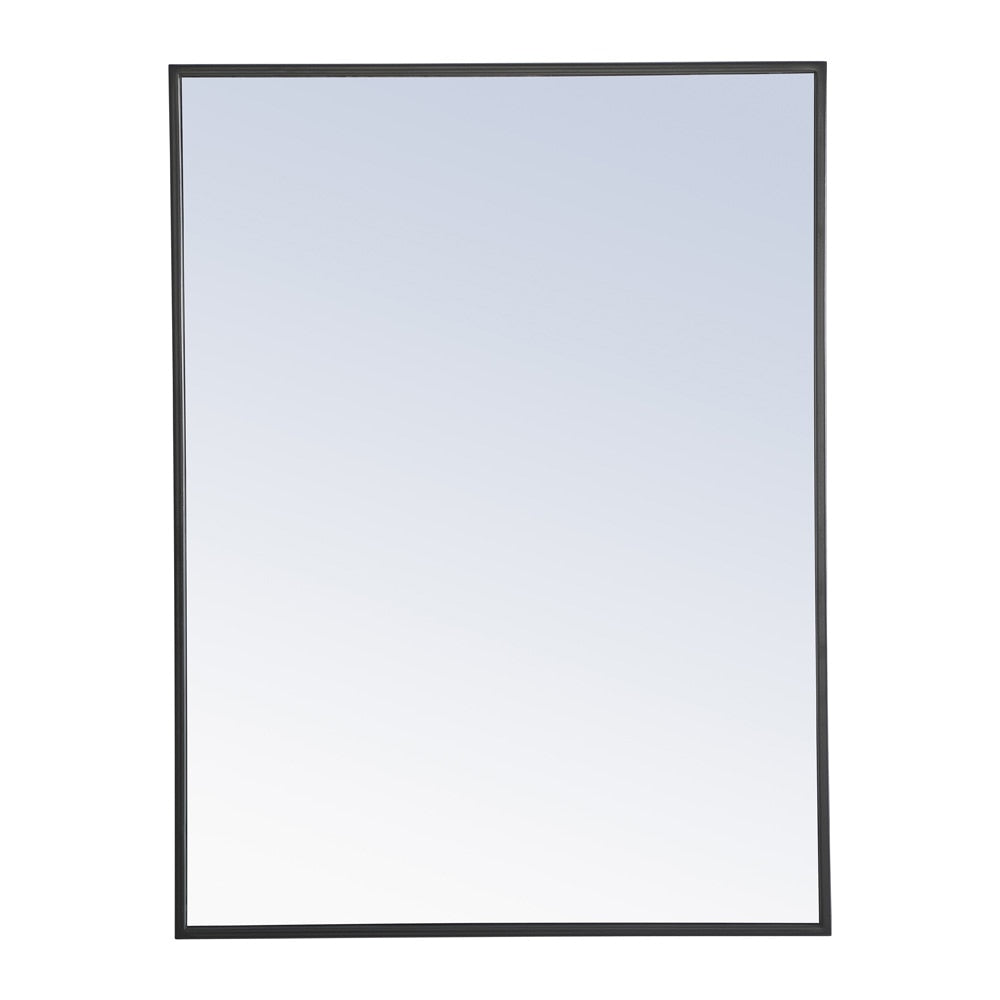 Elegant Furniture & Lighting - Monet Metal frame Rectangle Mirror 24 inch Black finish - MR4071BK veiw 1