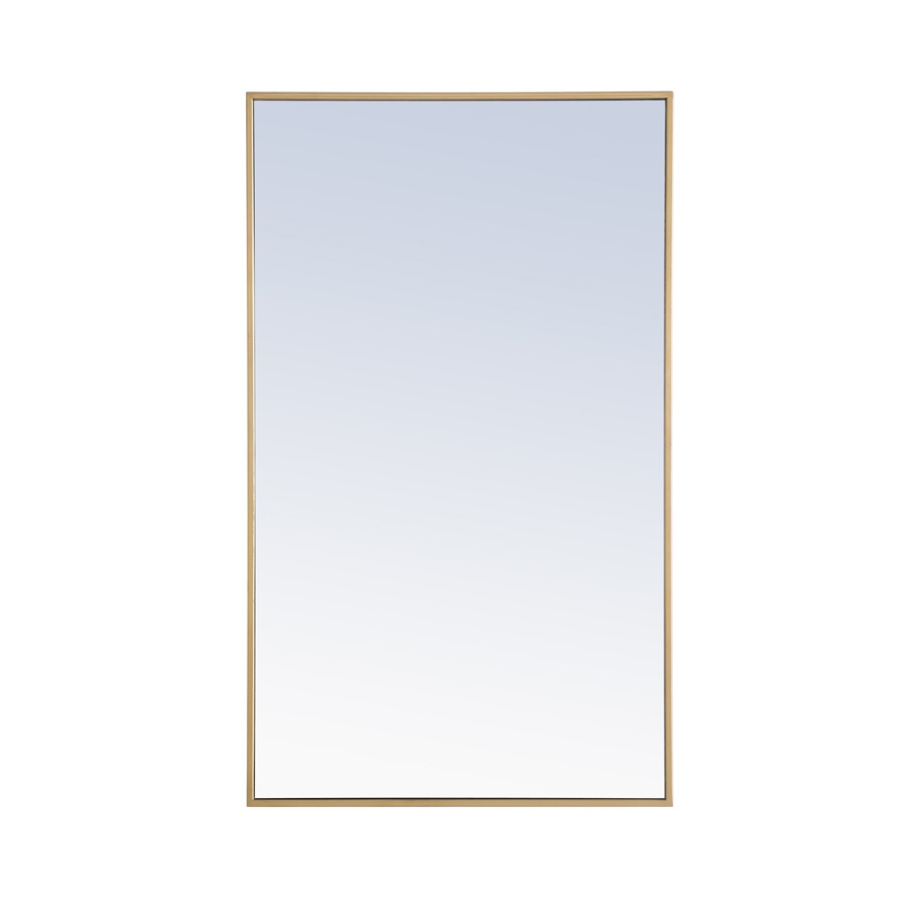 Elegant Furniture & Lighting - Monet Metal frame Rectangle Mirror 24 inch Brass - MR4075BR veiw 1
