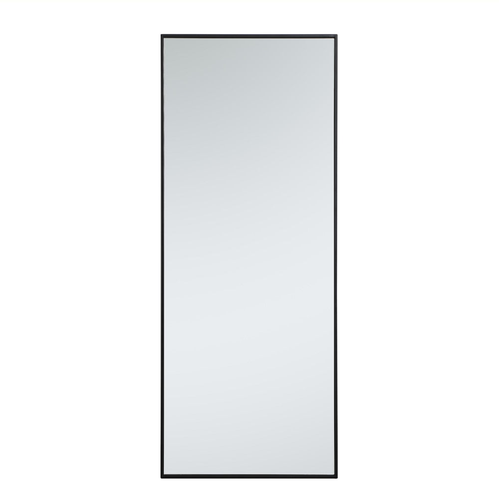 Elegant Furniture & Lighting - Monet Metal frame rectangle mirror 24 inch in Black - MR42460BK veiw 1