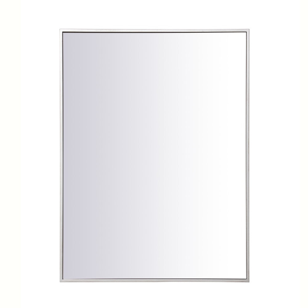 Elegant Furniture & Lighting - Monet Metal frame rectangle mirror 27 inch in silver - MR42736S veiw 1