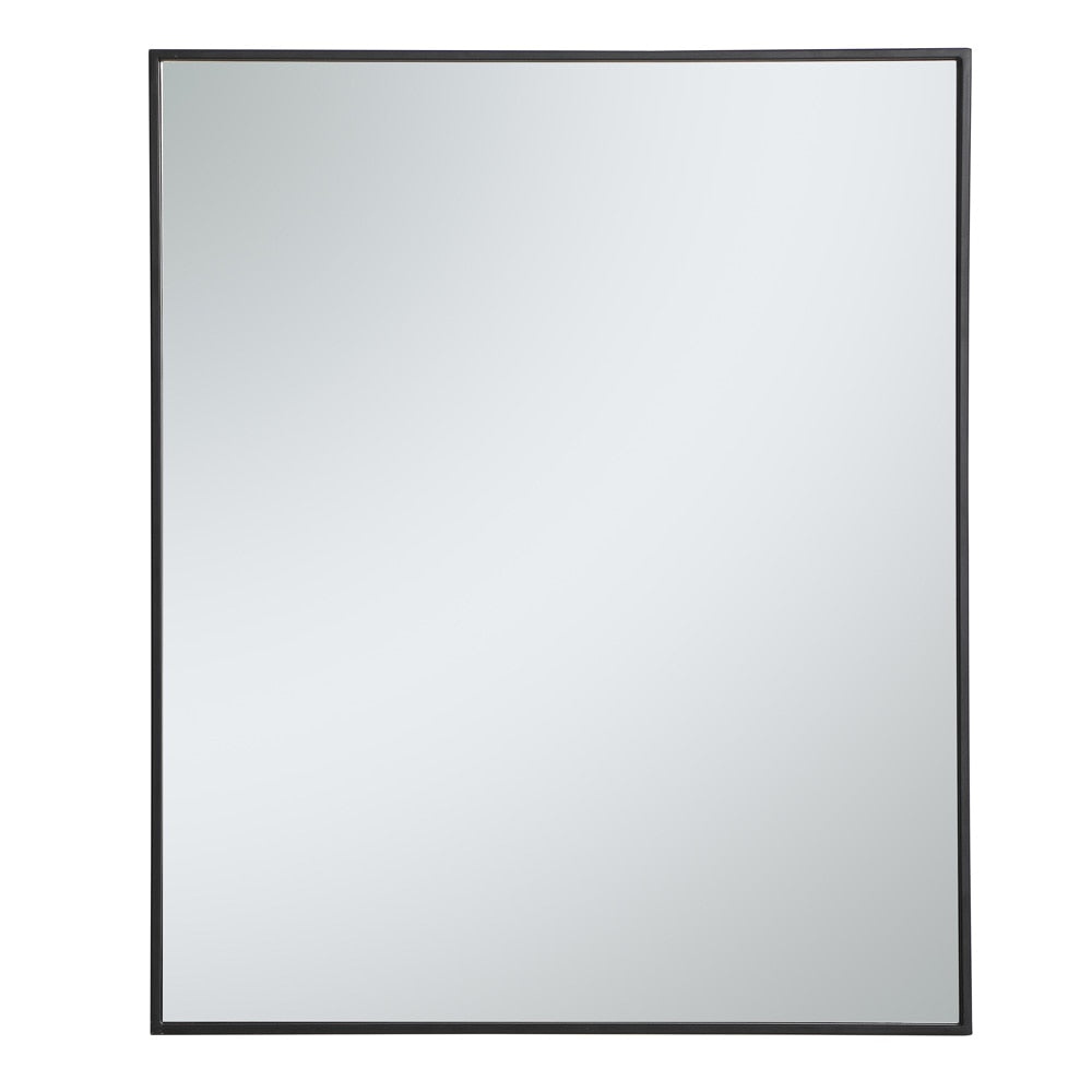 Elegant Furniture & Lighting - Monet Metal frame rectangle mirror 30 inch in Black - MR43036BK veiw 1