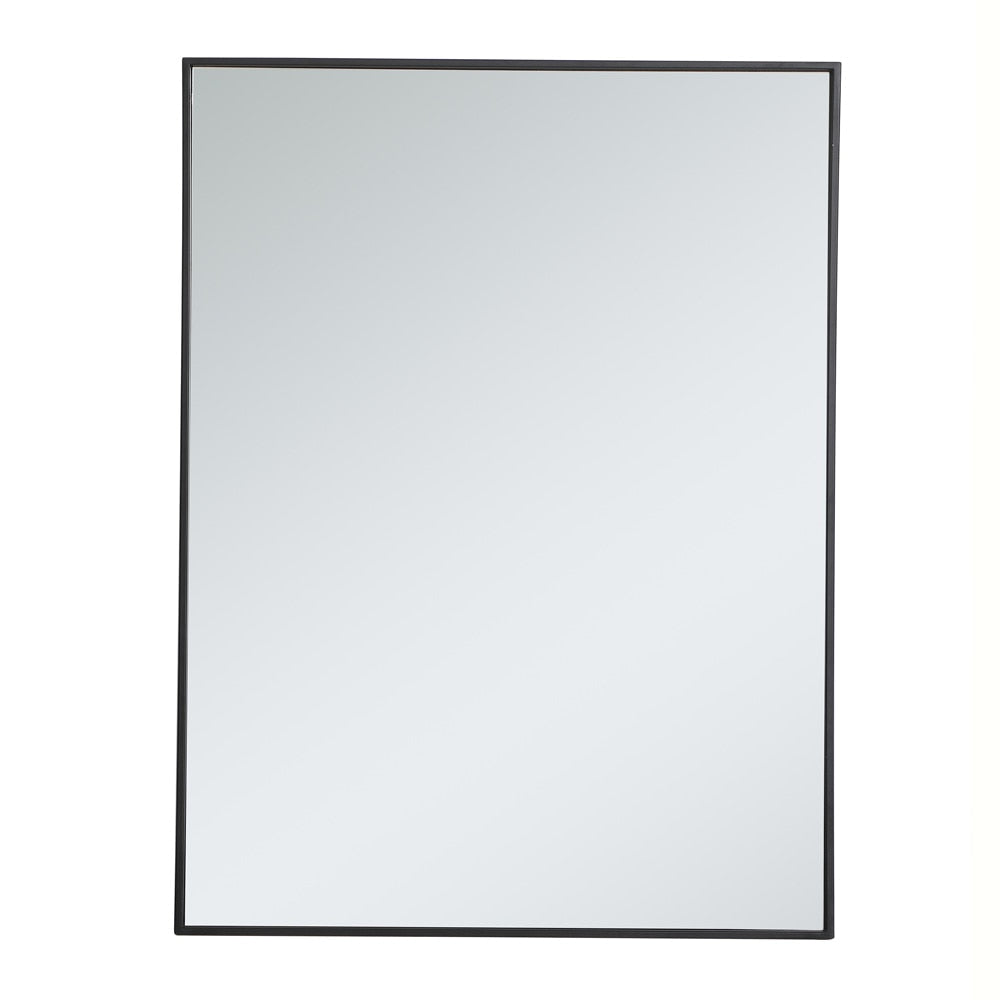 Elegant Furniture & Lighting - Monet Metal frame rectangle mirror 30 inch in Black - MR43040BK veiw 1