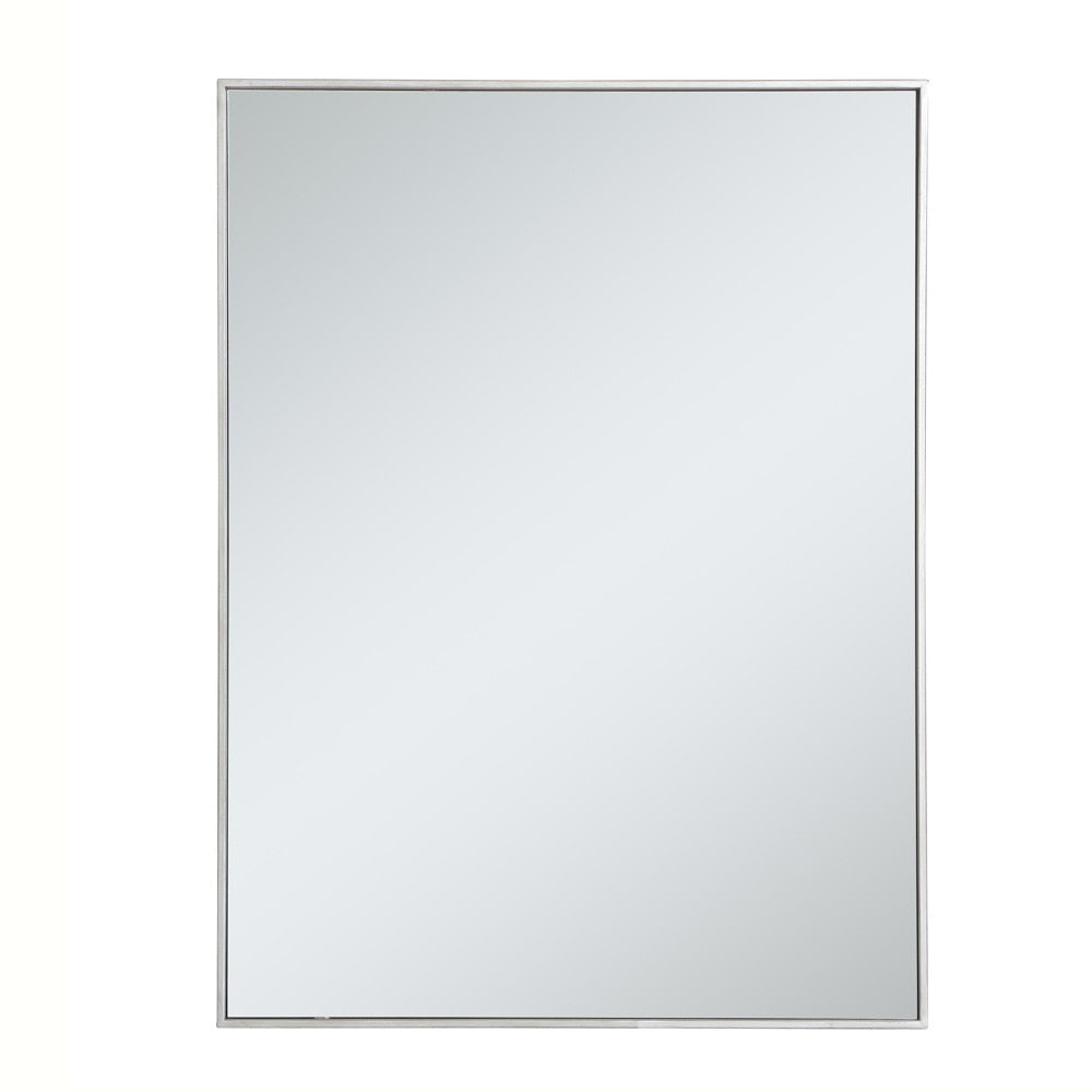 Elegant Furniture & Lighting - Monet Metal frame rectangle mirror 30 inch in silver - MR43040S veiw 1