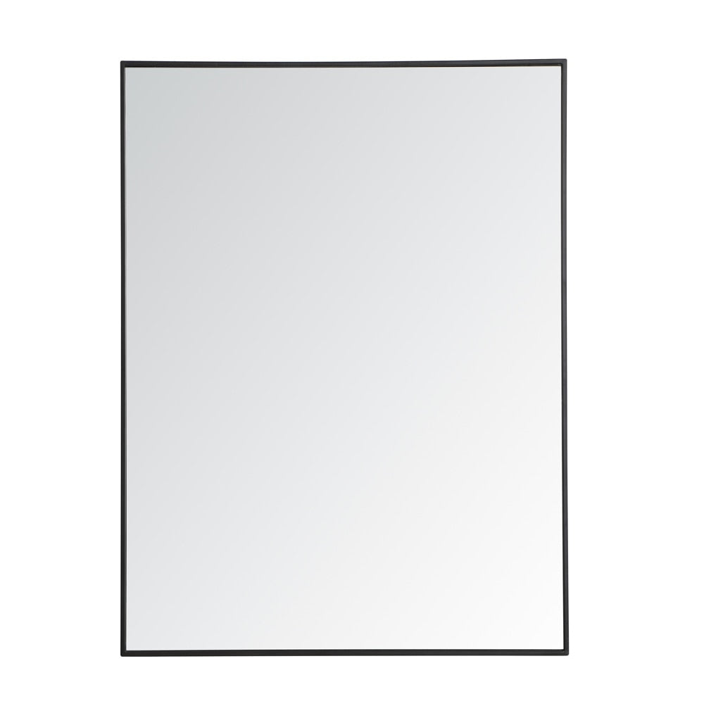 Elegant Furniture & Lighting - Monet Metal frame rectangle mirror 36 inch in Black - MR43648BK veiw 1
