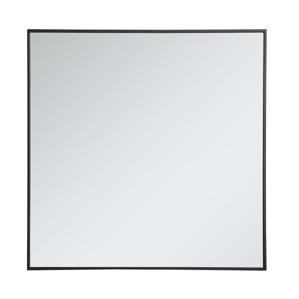 Elegant Furniture & Lighting - Monet Metal frame square mirror 36 inch in Black - MR43636BK veiw 1