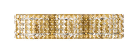 Elegant Furniture & Lighting - Ollie 3 light Brass and Clear Crystals wall sconce - LD7016BR view 2