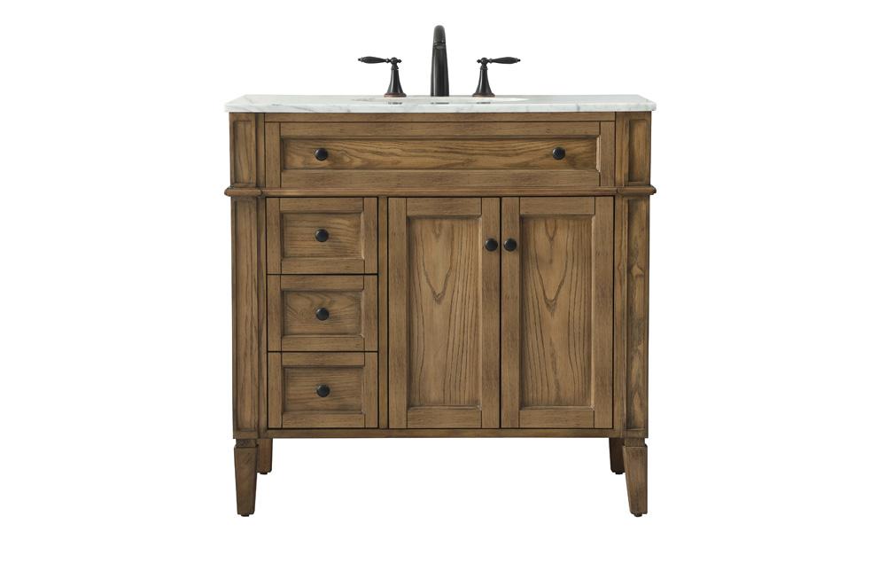 Elegant Furniture & Lighting - Park Avenue 36 inch Single bathroom vanity in driftwood - VF12536DW view 1