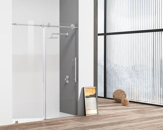 Elegant Furniture & Lighting - Raleigh Frameless shower door 60 x 76 Polished Chrome - SD101-6076PCH view 2