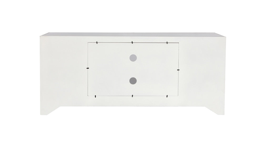 Elegant Furniture & Lighting - Reflexion 60 in. mirrored TV stand with crystal fireplace insert in white - MF701WH-F2 veiw 9