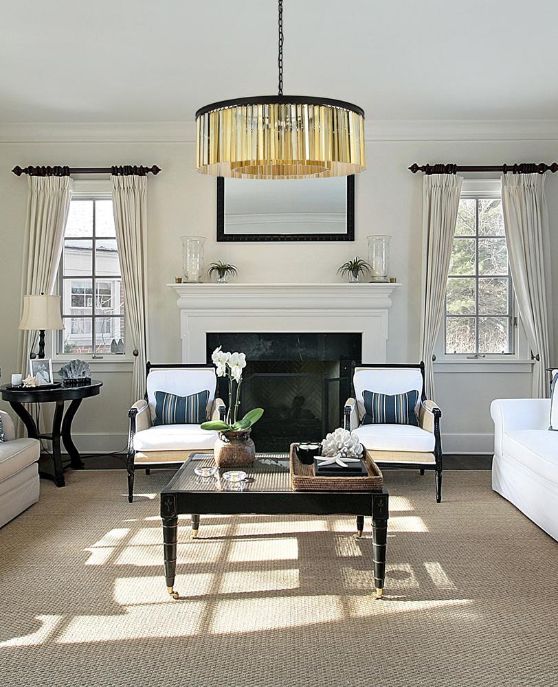 Elegant Furniture & Lighting - Sydney 10 light Matte Black Chandelier Golden Teak (Smoky) Royal Cut Crystal - 1208G43MB-GT/RC veiw 1