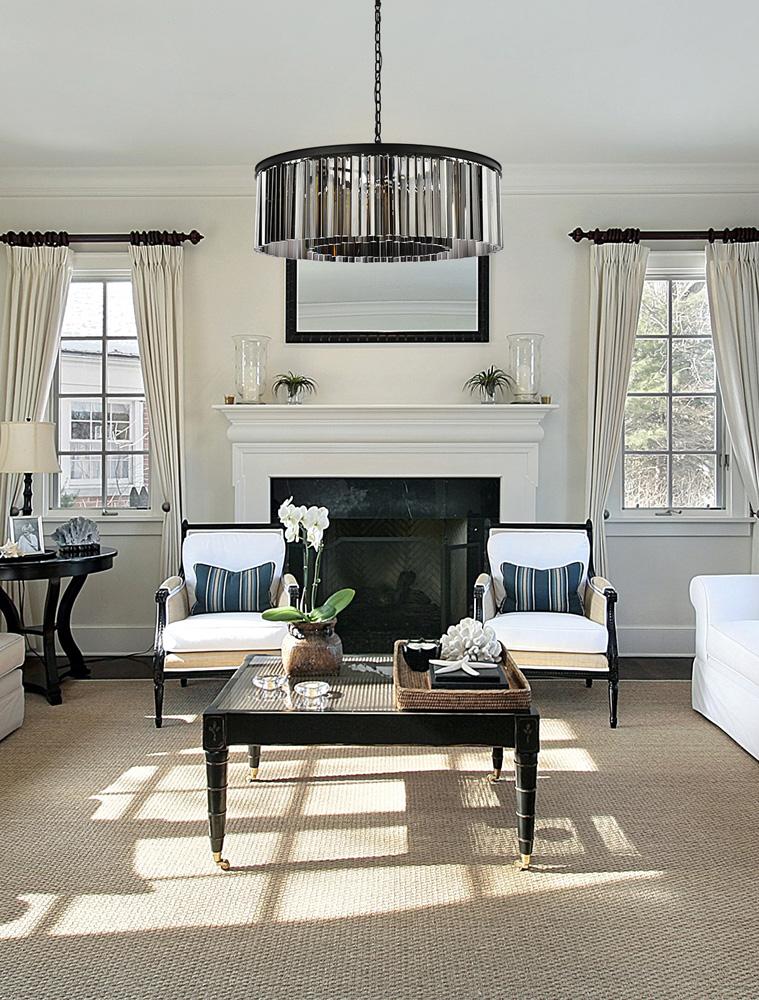 Elegant Furniture & Lighting - Sydney 10 light Matte Black Chandelier Silver Shade (Grey) Royal Cut Crystal - 1208G43MB-SS/RC veiw 1