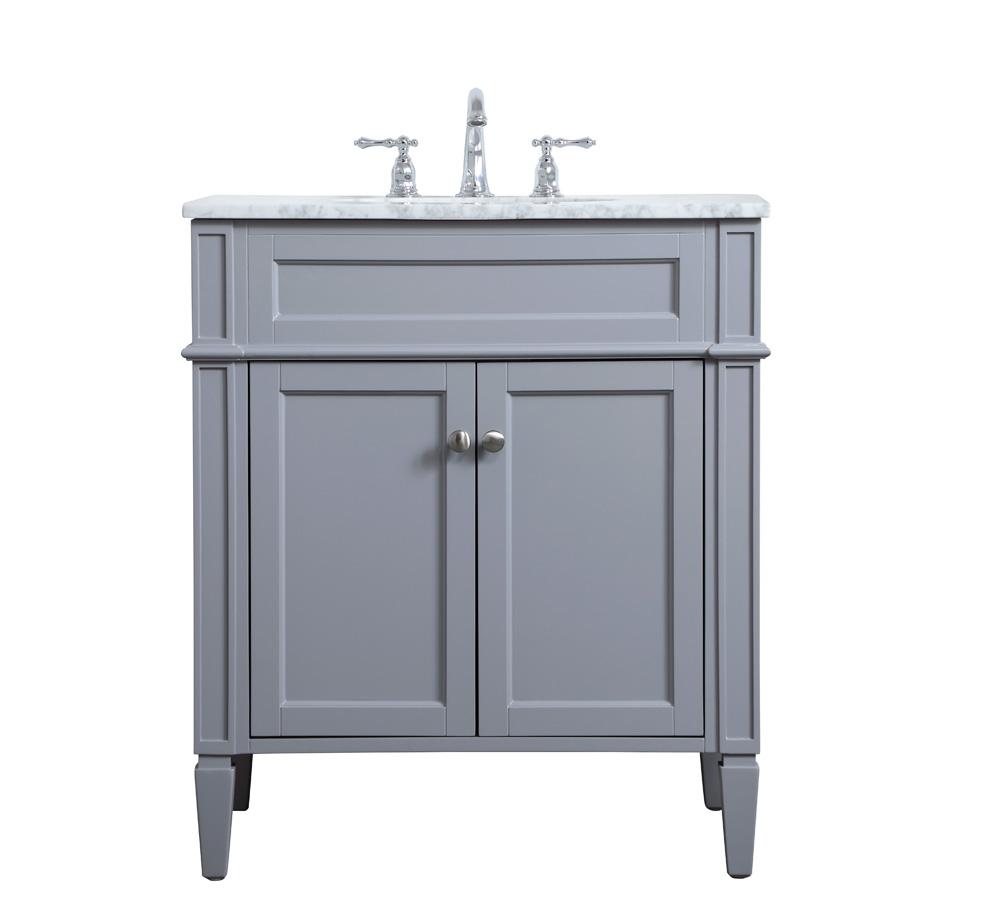 Elegant Furniture & Lighting - Williams 30 inch Single bathroom vanity in Grey - VF12530GR veiw 1