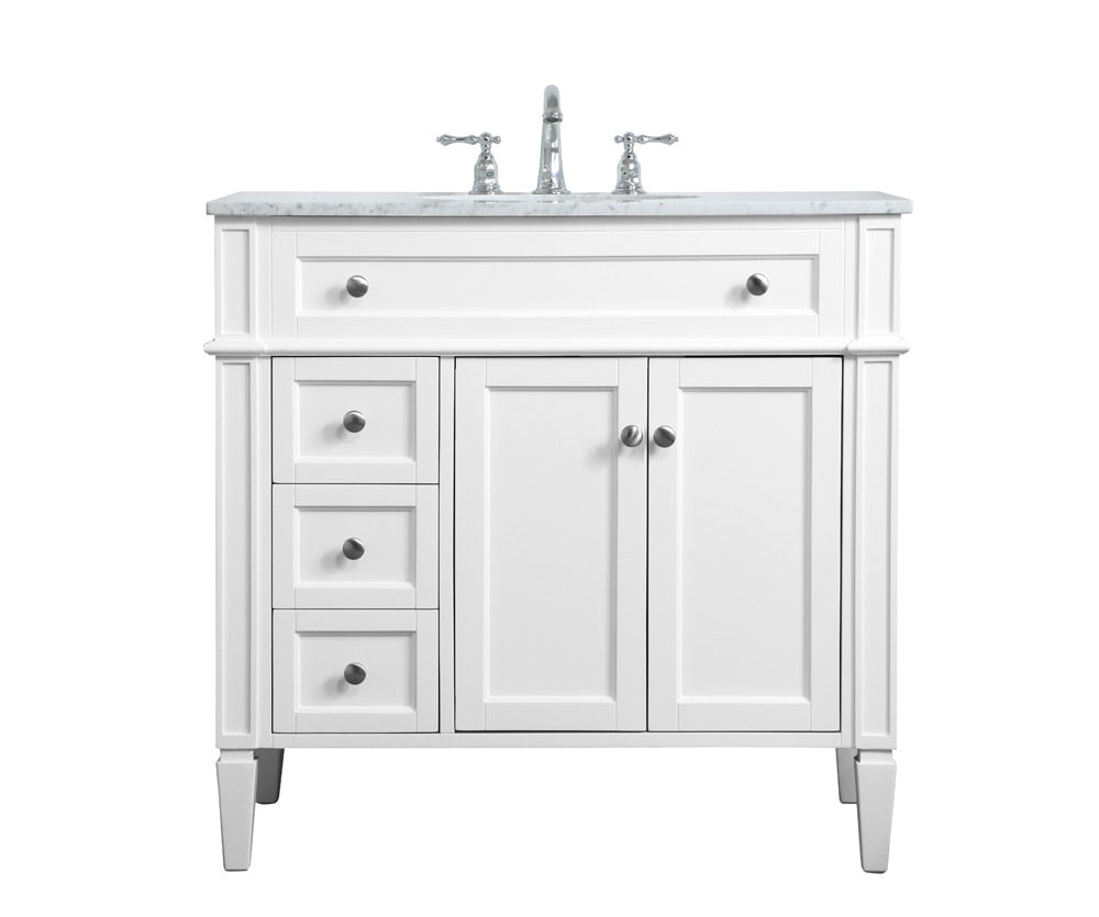 Elegant Furniture & Lighting - Williams 36 inch Single bathroom vanity in White - VF12536WH veiw 1