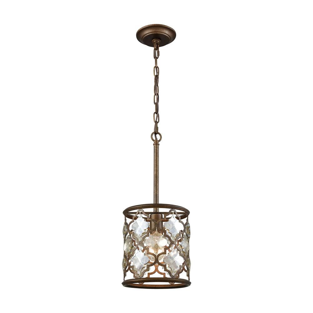 ELK Lighting - Armand 1 Light Pendant In Weathered Bronze With Champagne Plated Crystal - 31094/1 veiw 1