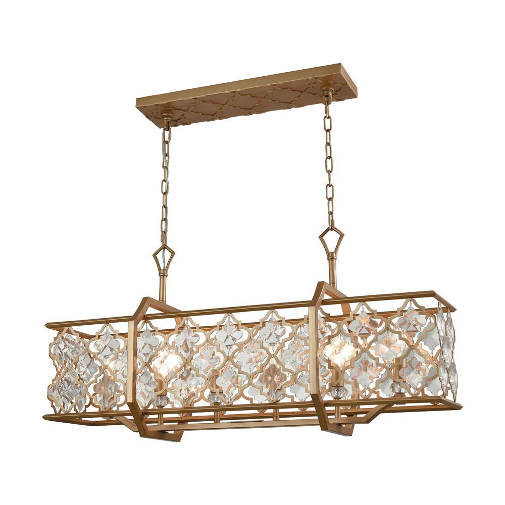 ELK Lighting - Armand 6 Light Chandelier In Matte Gold With Clear Crystal - 32095/6 veiw 1