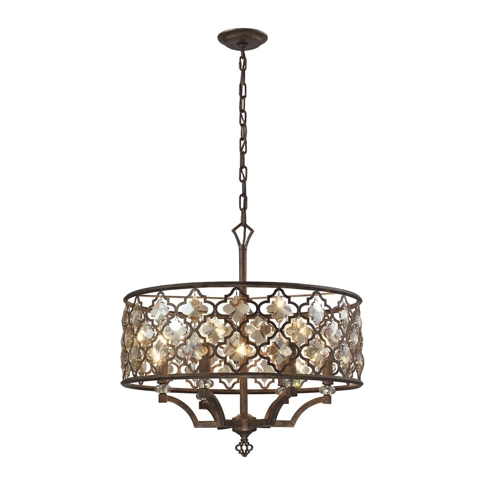 ELK Lighting - Armand 6 Light Pendant In Weathered Bronze - 31097/6 veiw 1