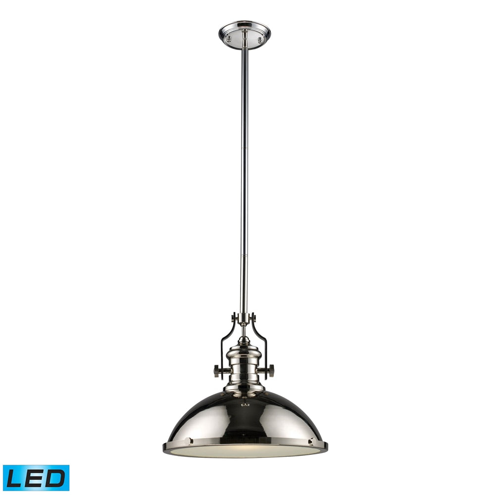ELK Lighting - Chadwick 1 Light LED Pendant In Polished Nickel - 66118-1-LED veiw 1