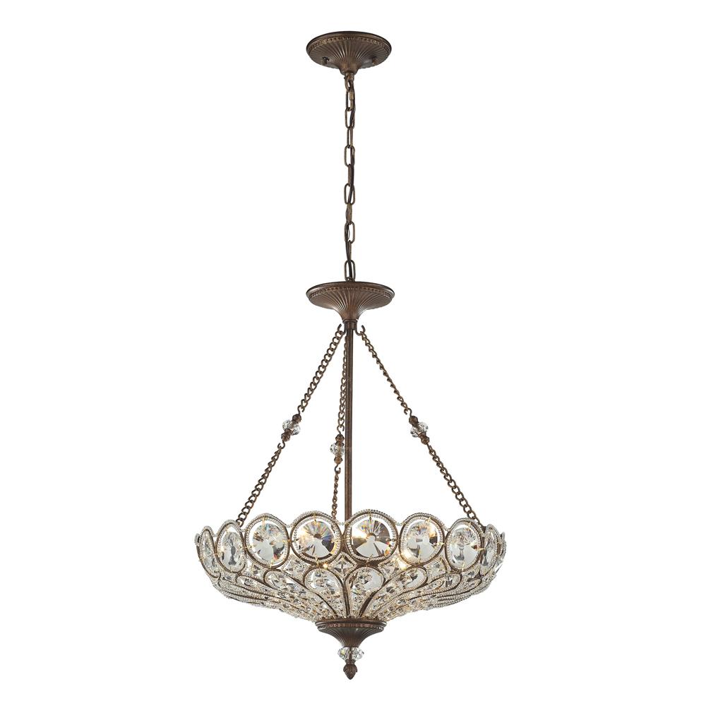 ELK Lighting - Christina 5 Light Pendant In Mocha And Filigree Crystals - 12024/5 veiw 1