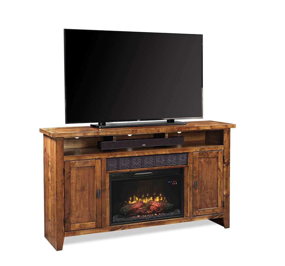 Emery Park - Alder Grove 63in Fireplace Console in Fruitwood Finish - DG1901-FRT veiw 1