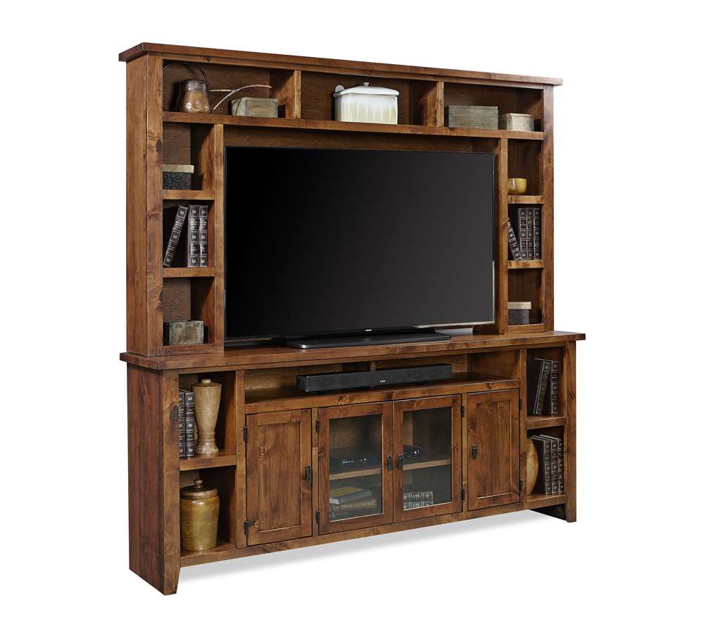 Emery Park - Alder Grove 84in Console & Hutch in Fruitwood Finish veiw 1