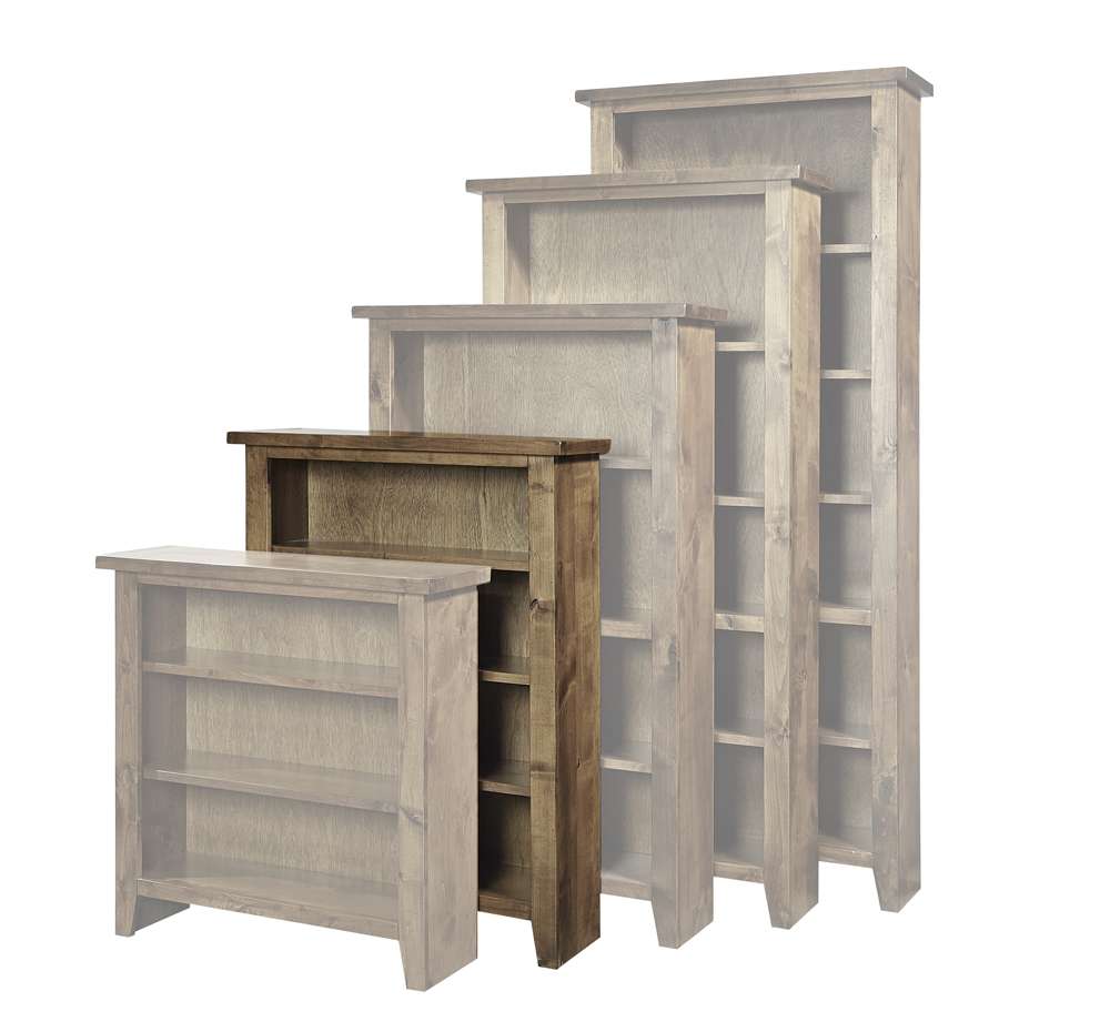 Emery Park - Alder Grove Bookcase 48inH 3 adj shelves in Brindle Finish - WDG3448-BDL veiw 1